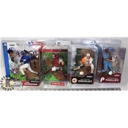 LOT OF 4 MLB MCFARLANE ASSORTED FIGURES.