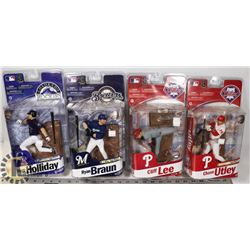 LOT OF 4 MLB MCFARLANE ASSORTED FIGURES.