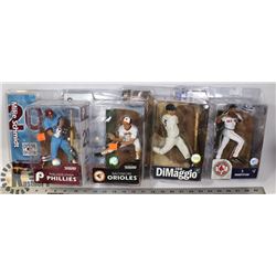 LOT OF 4 MLB MCFARLANE ASSORTED FIGURES.