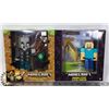 Image 1 : LOT OF 2 MINECRAFT ACTION FIGURES - MINING STEVE &