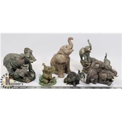 FLAT OF ELEPHANT FIGURES