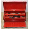 Image 1 : RED METAL TOOL BOX, WITH TOOL CONTENTS