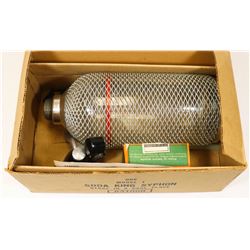 VINTAGE SODA KING SYPHON SELTZER BOTTLE WITH
