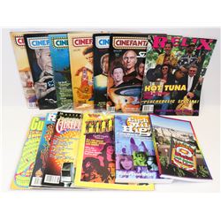 BOX OF MAGAZINES, CINEFANTASTIQUE-STAR TREK, RELIX