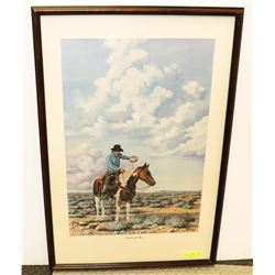 LARGE FRAMED T. THOMPSON PANHANDLE BLUES 1983.