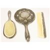 Image 1 : VINTAGE SILVER PLATE VANITY 3 PC SET