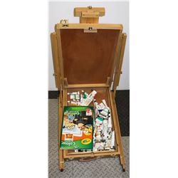 PAINTING EASEL WITH PAINTS