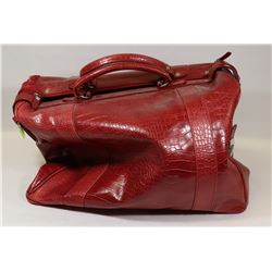 RED TRAVEL BAG 18" X 12" X 12"