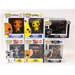 LOT OF 6 POP POKÉMON PIKACHU, TOM & JERRY,