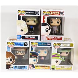 LOT OF 5 POP QUEEN ELIZABETH, MR. BEAN, ED