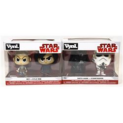 LOT OF 2 VYNL STAR WARS REY & KYLO REN, DARTH