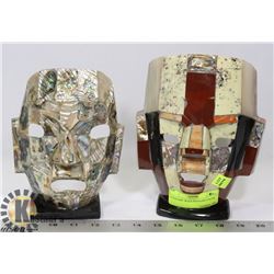 2 CERAMIC WALL HANGING FACES