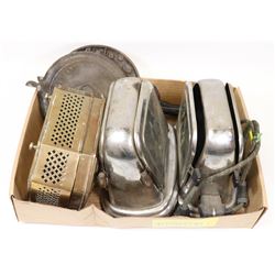 BOX OF ANTIQUE TOASTER/HOT PLATES