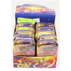 LOT OF 10 POKÉMON MINI TINS WITH BOOSTER