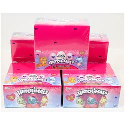 LOT OF 5 TOPPS HATCHIMALS BOOSTER BOXES OF