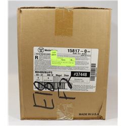 BOX OF 6 METAL HALIDE LAMP 400 WATTS CLEAR