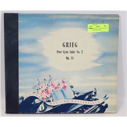 GRIEG ORIGINAL ALBUM OF12 INCH PHONOGRAPH RECORDS