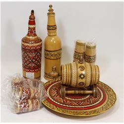 BOX OF DECANTER SETS AND MORE