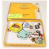 Image 1 : CIGAR BOX FILLED WITH PINS, STAMPS, COIN ETC