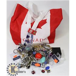 LOT OF ASSORTED COSTUME JEWELRY.