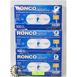 3 BOXES OF RONCO BLURITE PLUS NITRILE EXAMINATION
