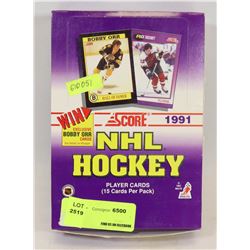 1991 SCORE NHL HOCKEY CARDS - 15 CARDS PER PACK