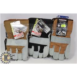 3 PAIRS OF WINTER WORK GLOVES