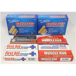 FIRST AID BUNDLE/ CREAMS/BANDAGES