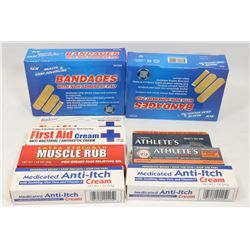 FIRST AID BUNDLE/ CREAMS/BANDAGES
