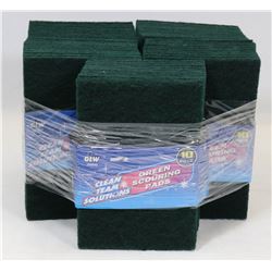 GREEN SCOURING PADS / 5 PACKS OF 10