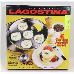 LAGOSTINA 6 CUP EGG POUCHER INSERT