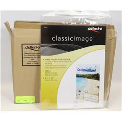 CASE OF 12 WALL MOUNT SIGN HOLDERS 8.5" X 11"