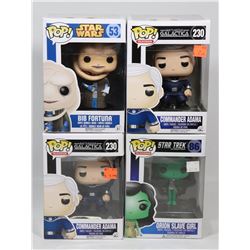 LOT OF 4 ASSORTED FUNKO POPS