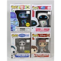 LOT OF 4 ASSORTED FUNKO POPS