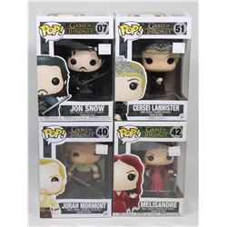 LOT OF 4 ASSORTED FUNKO POPS