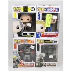 LOT OF 4 ASSORTED FUNKO POPS