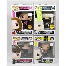 LOT OF 4 ASSORTED FUNKO POPS