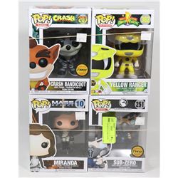 LOT OF 4 ASSORTED FUNKO POPS