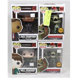LOT OF 4 ASSORTED FUNKO POPS