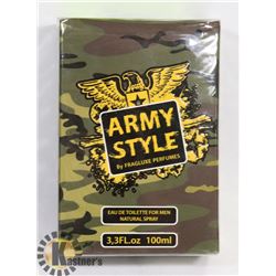 ARMY STYLE 3.3 FL. OZ. CAMO EAU DE TOILETTE FRANCE