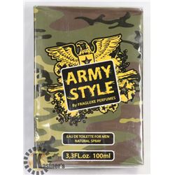 ARMY STYLE 3.3 FL. OZ. CAMO EAU DE TOILETTE FRANCE
