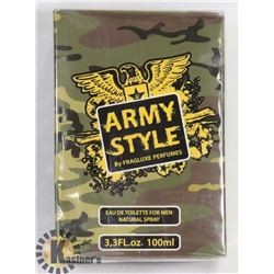ARMY STYLE 3.3 FL. OZ. CAMO EAU DE TOILETTE FRANCE