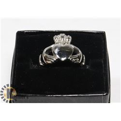STAINLESS STEEL "QUEEN OF HEARTS" RING SZ 7.5