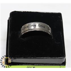 STAINLESS STEEL "LOVE ME, LOVE MY DOG" SPINNING