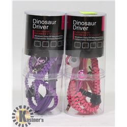 2 NEW DINOSAUR DRIVER HEADPHONES