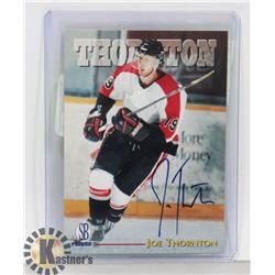 SIGNED JOE THORNTON PRE ROOKIE CARD,