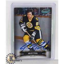BRAD PARK AUTOGRAPHED BOSTON BRUINS PARKHURST