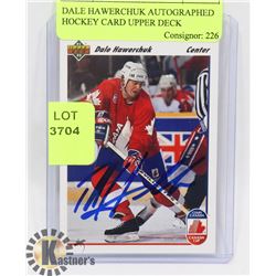 DALE HAWERCHUK AUTOGRAPHED HOCKEY CARD UPPER DECK