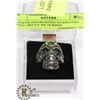 Image 1 : FLOWER ENCRUSTED STAINLESS STEEL SKULL SZ 10 RING
