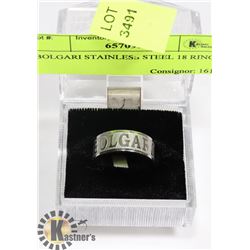 BOLGARI STAINLESS STEEL 18 RING